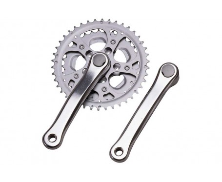 52/42T Chainset Polished Silver - Square Taper 170mm crank arms Chainwheel Raleigh 